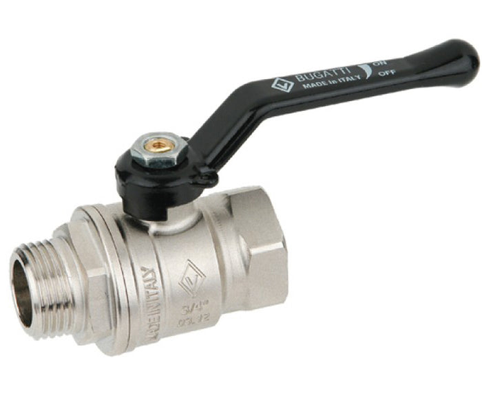 VALVOLA ARRESTO A SFERA IN OTTONE CON LEVA MASCHIO FEMMINA 3/4   VALVOSANITARIA BUGATTI S.P.A.