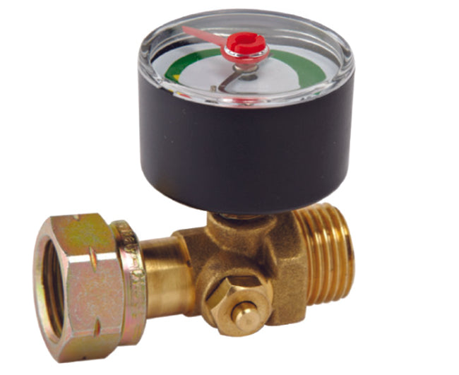 VALVOLA TERMOSTOP CON MANOMETRO E GUARNIZIONE PER GPL 20X14 SX   GNALI BOCIA S.R.L.