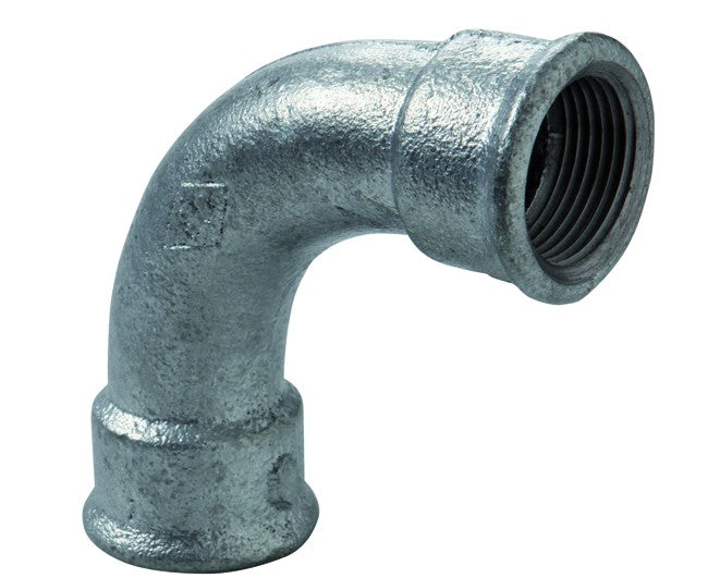 RACCORDO CURVO 90  ° FEMMINA FEMMINA IN GHISA MALLEABILE ZINCATA 11/4   GEORG FISHER