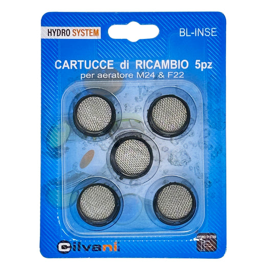 Aeratori di ricambio in abs per rubinetti  M24x1 - f22x1 - confezione da 5 pezzi  Idroweb