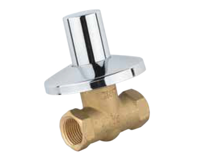 RUBINETTO ARRESTO INCASSO A VITONE IN OTTONE CON CAPPUCCIO 1/2   ZAGI S.R.L.