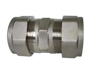 RACCORDO DIRITTO DOPPIO IN OTTONE 11/4   PETTINAROLI