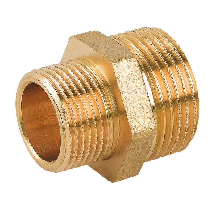 RACCORDO DIRITTO RIDOTTO MASCHIO IN OTTONE GIALLO MODELLO 1500 2X11/2   TIEMME RACCORDERIE SPA