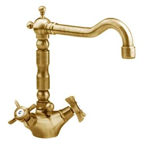 RUBINETTO LAVABO MONOFORO SERIE ORIENTES BRONZATO SCARICO 11/4   RUBINETTERIE EURORAMA S.P.A.