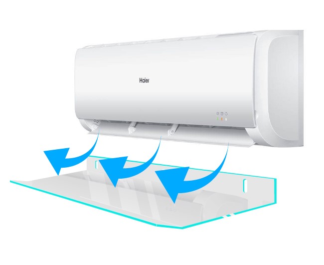 DEFLETTORE ARIA PER UNITÀ INTERNA CLIMATIZZATORE 900X280X50 MM   TRASPARENTE   REX