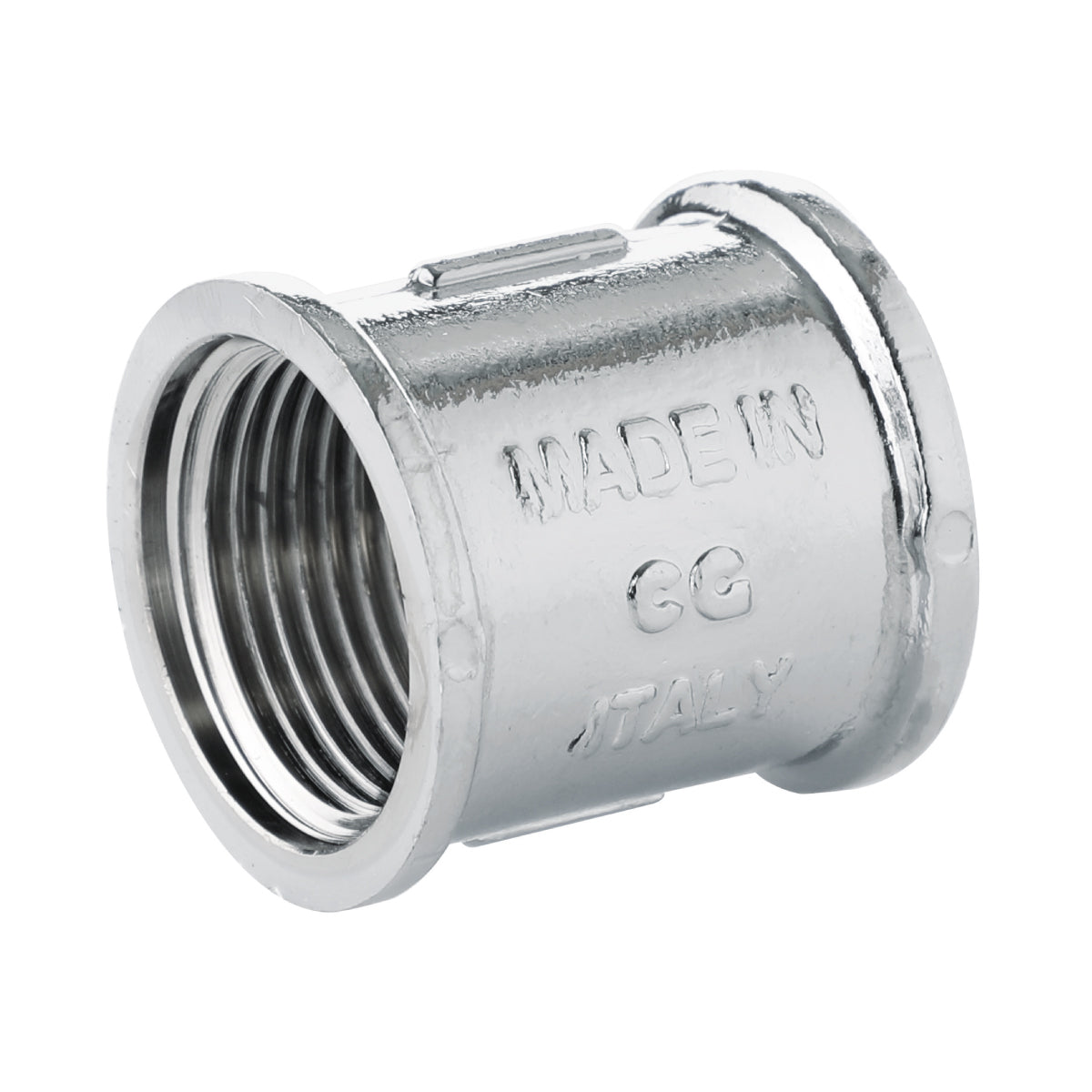 RACCORDO DIRITTO INTERMEDIO FEMMINA/FEMMINA IN OTTONE CROMATO SERIE 1500 3/4   TIEMME RACCORDERIE SPA