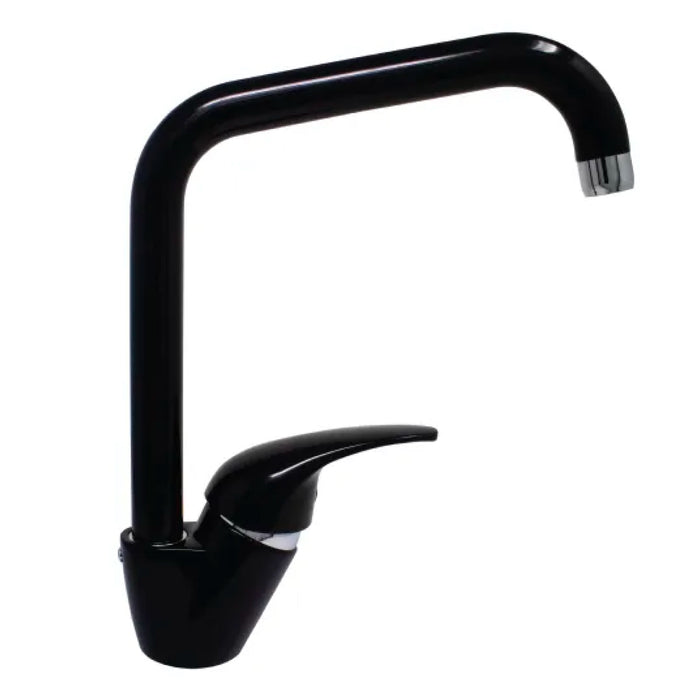 RUBINETTO MISCELATORE MONOCOMANDO PER LAVELLO SERIE PEGASO NERO LUCIDO 3/8   RUBINETTERIA PAFFONI Spa