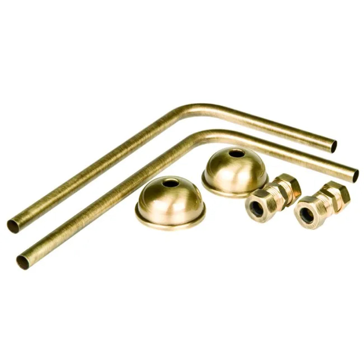 COPPIA CANNETTE IN OTTONE A SQUADRA COLORATA ø12X150X250 DORATA   PORTA & BINI RUBINETTERIE SNC