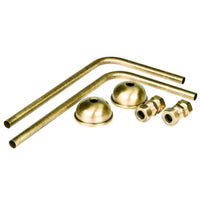 COPPIA CANNETTE IN OTTONE A SQUADRA COLORATA ø12X150X250 DORATA   PORTA & BINI RUBINETTERIE SNC