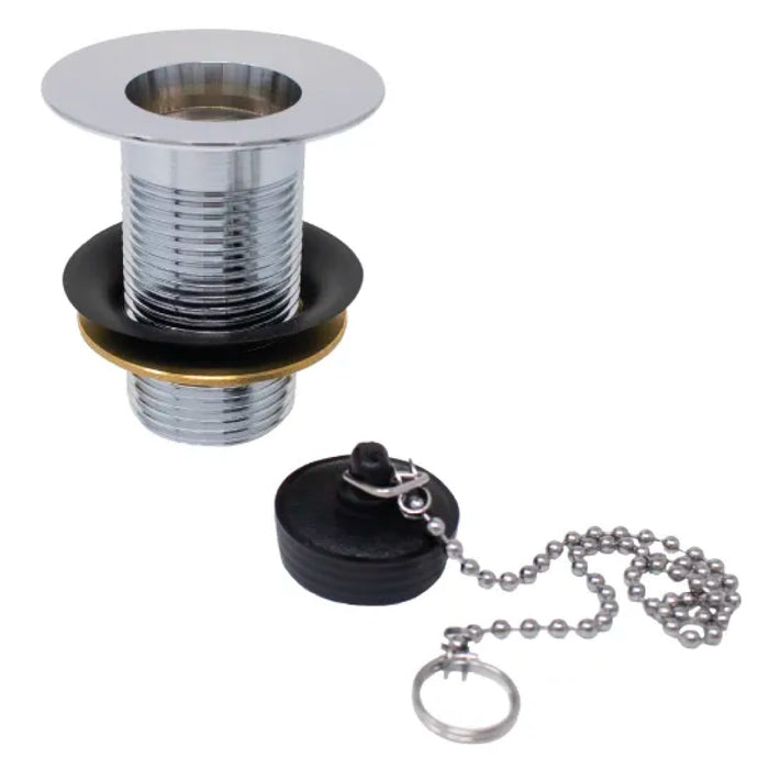 PILETTA PER LAVABO IN OTTONE CROMATA SENZA TROPPO PIENO 1   ANGELETTI