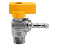 RUBINETTO GAS IN OTTONE A SQUADRO CON FARFALLA PER GPL MASCHIO PORTAGOMMA 1/2X9   ENOLGAS BONOMI SPA