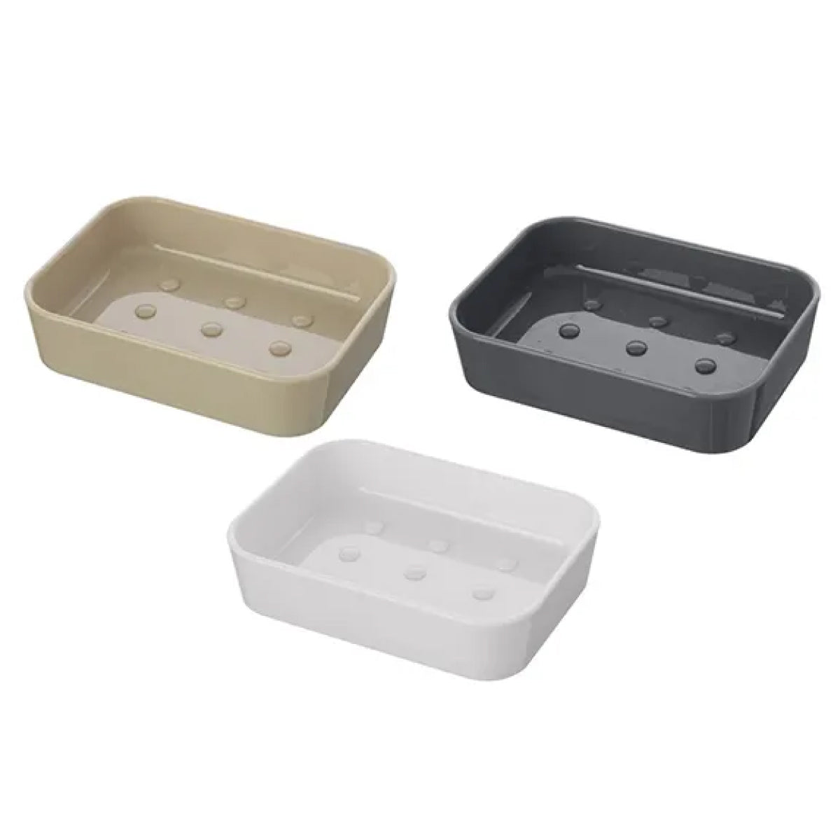 PORTASAPONE IN PLASTICA MODELLO STAR DIM. CM(LXPXH):11X8,7X2,3  BIANCO     Idroweb