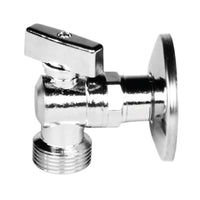 RUBINETTO MIGNON LAVATRICE A SFERA CON ROSONE IN OTTONE CROMATO 1/2 x 3/4   ZAGI S.R.L.