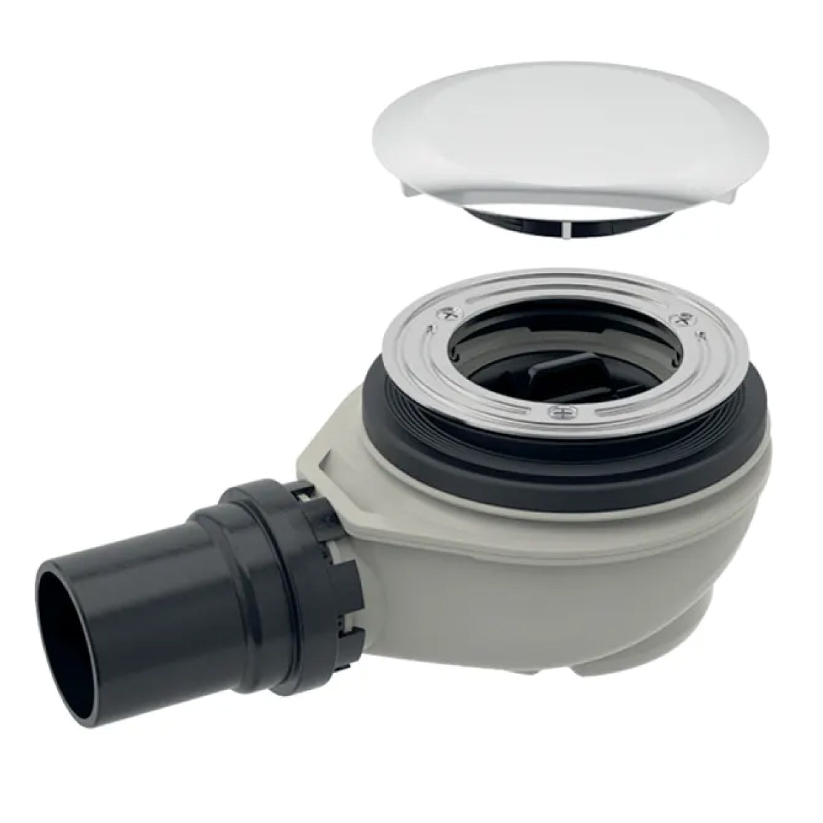 PILETTA SIFONATA IN ABS CON TAPPO CROMATO PER PIATTO DOCCIA MM 90   GEBERIT