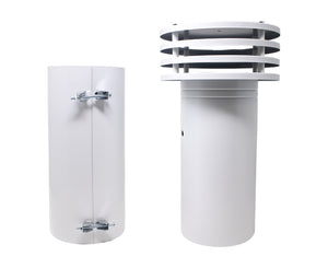 ESALATORE A TORRINO TELESCOPICO SMALTATO BIANCO ø120   MAIN S.R.L.