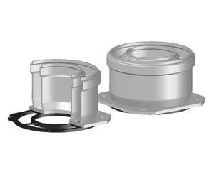 PARTENZA VERTICALE COASSIALE BIANCA ø60/100