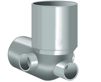 CURVA WC CON 3 ATTACCHI ø 100x40x40x40   Idroweb