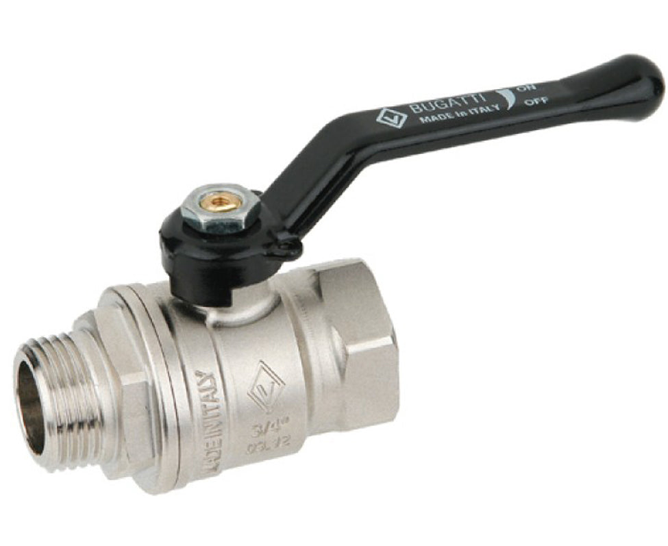 VALVOLA ARRESTO A SFERA IN OTTONE CON LEVA MASCHIO FEMMINA 11/4   VALVOSANITARIA BUGATTI S.P.A.