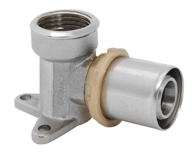 RACCORDO CURVO FEMMINA FLANGIATO PER TUBO MULTISTRATO A PRESSARE MODELLO SEMPITER 1/2 Ø16   ICMA  S.P.A.