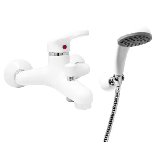 Rubinetto miscelatore monocomando vasca esterno con doccia serie nettuno  C/attacco duplex e flessibile mt 1,5  Rubinetteria paffoni spa