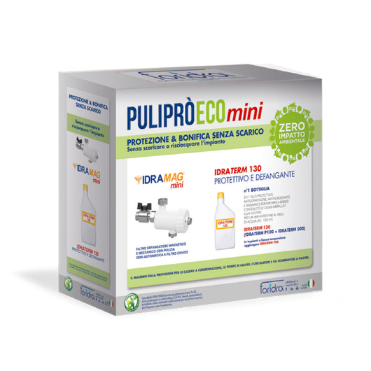 KIT PROTEZIONE CALDAIA PULIPRÒ ECO MINI DEFANGATORE + PROTETTIVO   FORIDRA