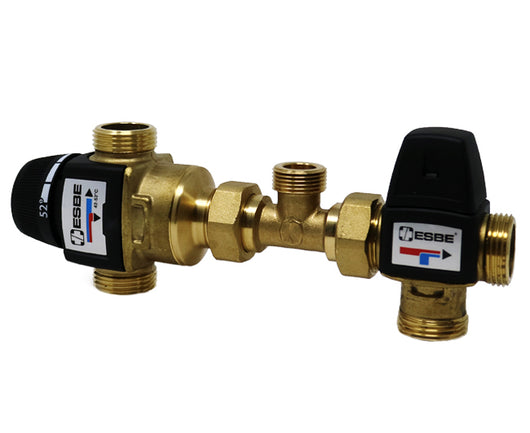 KIT PER INTEGRAZIONE SOLARE TERMICO 3/4 - TARATURA DEV. REGOLABILE DA 42  ° A 52  °C   ESBE SRL