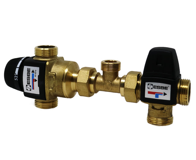 KIT PER INTEGRAZIONE SOLARE TERMICO 3/4 - TARATURA DEV. REGOLABILE DA 42  ° A 52  °C   ESBE SRL