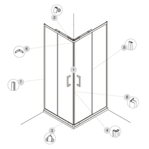 RICAMBISTICA BOX DOCCIA MODELLO TINA 04 - GUARNIZIONE MAGNETICA PER CHIUSURA PORTA