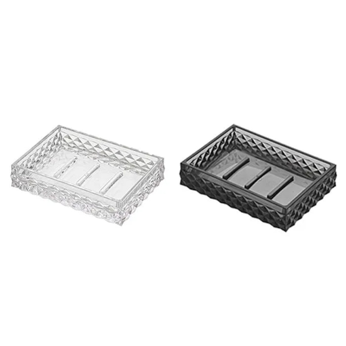 PORTASAPONE IN PLASTICA MODELLO MILANO DIM. CM(LXPXH):11,6X8X2,4 BIANCO TRASPARENTE  Idroweb