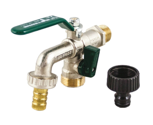 RUBINETTO PORTAGOMMA A SFERA CON LEVA E DUPLEX DI EROGAZIONE 1/2   TIEMME RACCORDERIE SPA
