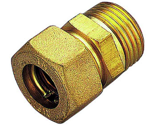 RACCORDO DIRITTO MASCHIO CON TENUTA O-RING PER TUBO RAME MODELLO 1300 3/4 ø14   TIEMME RACCORDERIE SPA