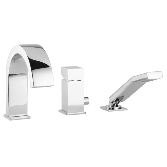 RIUBINETTO MISCELATORE MONOCOMANDO PER BORDO VASCA CON DOCCIA ESTRAIBILE   SERIE LEVEL 3/8   RUBINETTERIA PAFFONI Spa