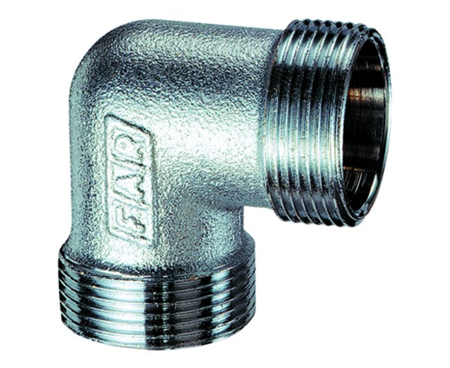 RACCORDO CURVO INTERMEDIO IN OTTONE CROMATO 22X22 C/KIT RAME M 24X19   FAR RUBINETTERIE