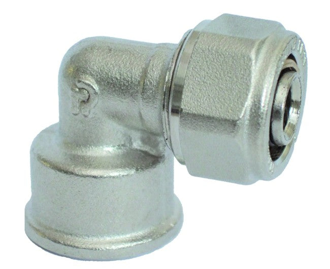 RACCORDO CURVO FEMMINA PER TUBO MULTISTRATO COMPLETO DI KIT 1 ø26    PETTINAROLI