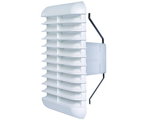 GRIGLIA QUADRATA UNIVERSALE IN MATERIALE TERMOPLASTICO CON MOLLE RECLINABILI A 90  ° BIANCA  EE ¸125/160 190X190 MM   VECAM-CO S.P.A