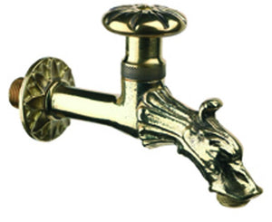 RUBINETTO ARTISTICO IN OTTONE CON VOLANTINO 1/2   R.M. MANFREDI SNC DI MANFREDI