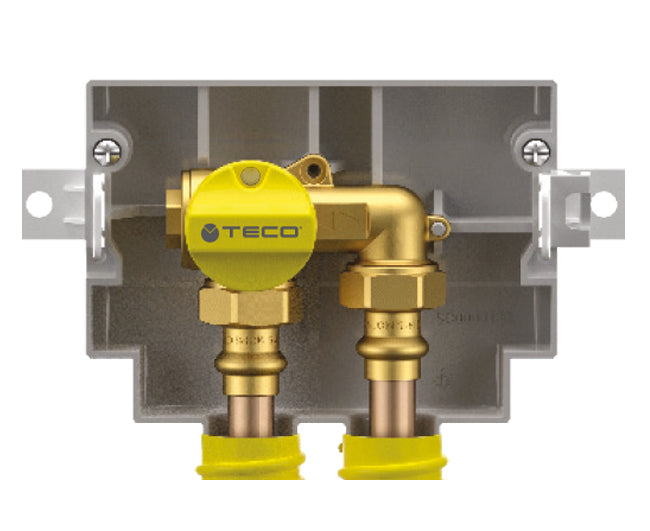 VALVOLA DI INTERCETTAZIONE GAS DA INCASSO CONNESSIONE A U MODELLO K2.1 3/4   TECO Srl