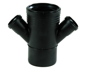 BRAGA RIDOTTA DOPPIA 45  ° AD INNESTO IN PP CON GUARNIZIONE SERIE SILENT  EE ¸90/50/50   GEBERIT