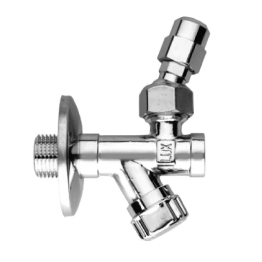 RUBINETTO SOTTOLAVABO A VITONE IN OTTONE CROMATO CON FILTRO E SNODO 1/2   LUXOR s.p.a.