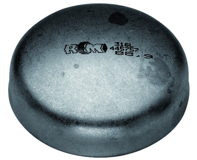 FONDELLO BOMBATO A SALDARE IN ACCIAIO NERO 21/2 MM 76,1