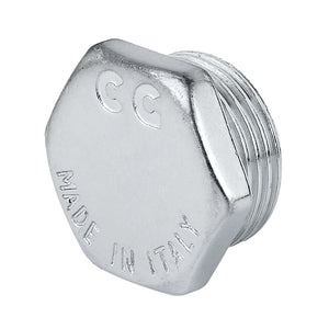 TAPPO MASCHIO IN OTTONE CROMATO SERIE 1500 1/2   TIEMME RACCORDERIE SPA