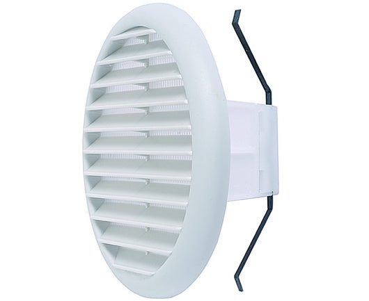 GRIGLIA CIRCOLARE UNIVERSALE IN MATERIALE TERMOPLASTICO CON MOLLE RECLINABILI A 90  ° BIANCA  EE ¸80/125   VECAM-CO S.P.A