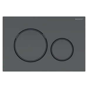 PLACCA 2 TASTI MODELLO SIGMA 20 NERO OPACO/NERO/NERO OPACO   GEBERIT