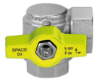 VALVOLA ARRESTO A SFERA IN OTTONE A SQUADRA CON FARFALLA PER GAS FEMMINA FEMMINA 1/2   EFFEBI S.P.A.