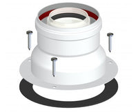 PARTENZA VERTICALE COASSIALE CON ISPEZIONE BIANCA ø60/100