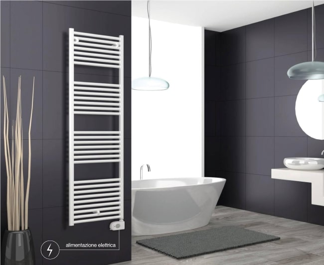 RADIATORE SCALDASALVIETTE ELETTRICO MODELLO LISA BIANCO MM 1160X450 WATT 500   CORDIVARI SRL