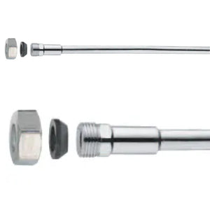 PROLUNGA PER CANNETTA MONOFORO IN RAME RICOTTO CROMATA 3/8*ø10 MM 300