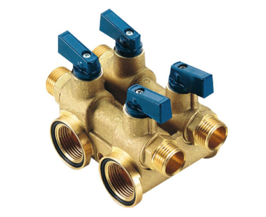 COLLETTORE MODULARE PER SANITARI IN OTTONE MODELLO TOTEM 2x2   TIEMME RACCORDERIE SPA