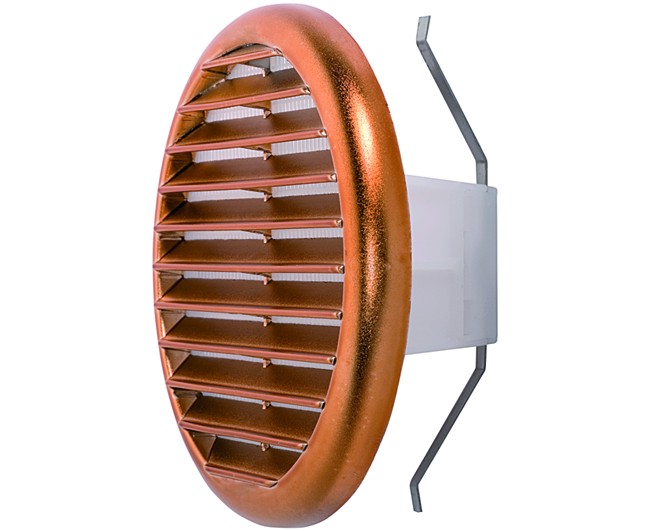 GRIGLIA CIRCOLARE UNIVERSALE IN MATERIALE TERMOPLASTICO CON MOLLE RECLINABILI A 90  ° RAMATA  EE ¸80/125   VECAM-CO S.P.A