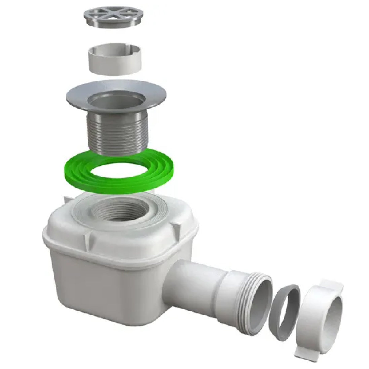 PILETTA SIFONATA IN PP PER PIATTO DOCCIA CON SCARICO FILETTATO MODELLO SPLASH Ø80   BONOMINI S.R.L.